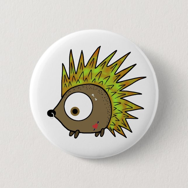 Badge Rond 5 Cm Hérisson punk (Devant)