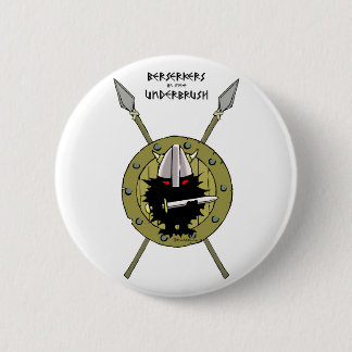 Badge Rond 5 Cm Hérisson Viking sur le bouclier