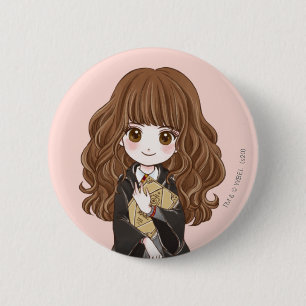 Badge Rond 5 Cm Hermione Granger aquarelle magique
