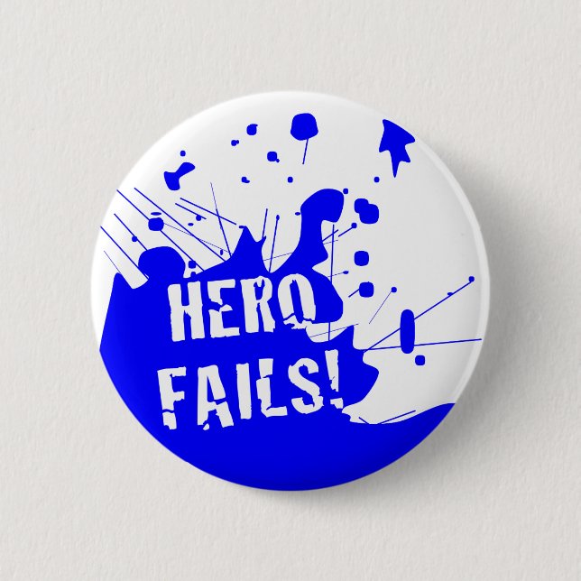 Badge Rond 5 Cm herofails bleus (Devant)