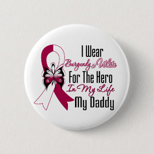 Badge Rond 5 Cm Héros de cancer de la tête et du cou mon papa