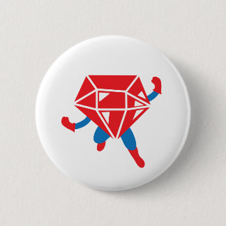 Badge Rond 5 Cm Héros rouge