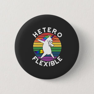 Badge Rond 5 Cm Hetero Flexible LGBT Lesbian bisexuel Trans