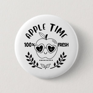 Badge Rond 5 Cm Heure Apple