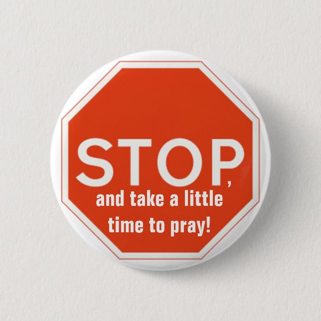 Badge Rond 5 Cm Heure de prier le bouton (Devant)