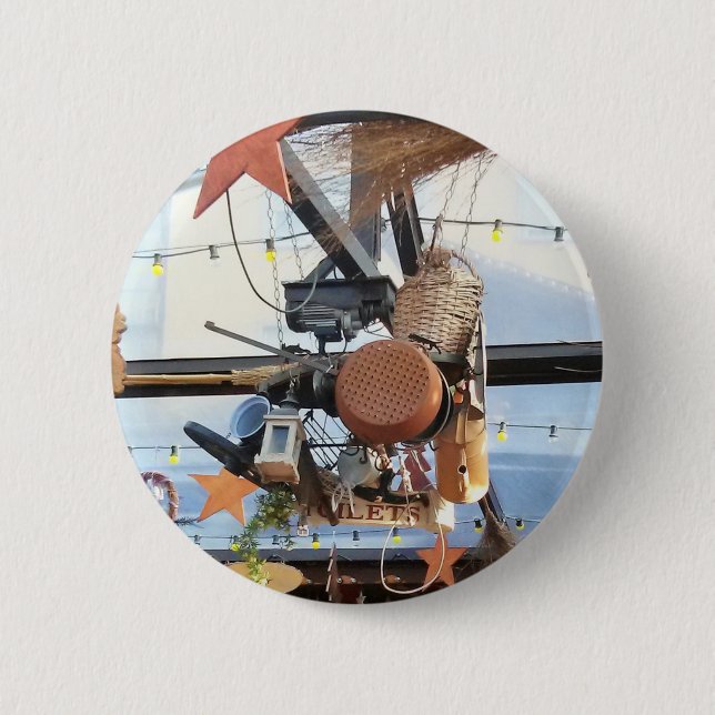Badge Rond 5 Cm Heure d'hiver (Devant)