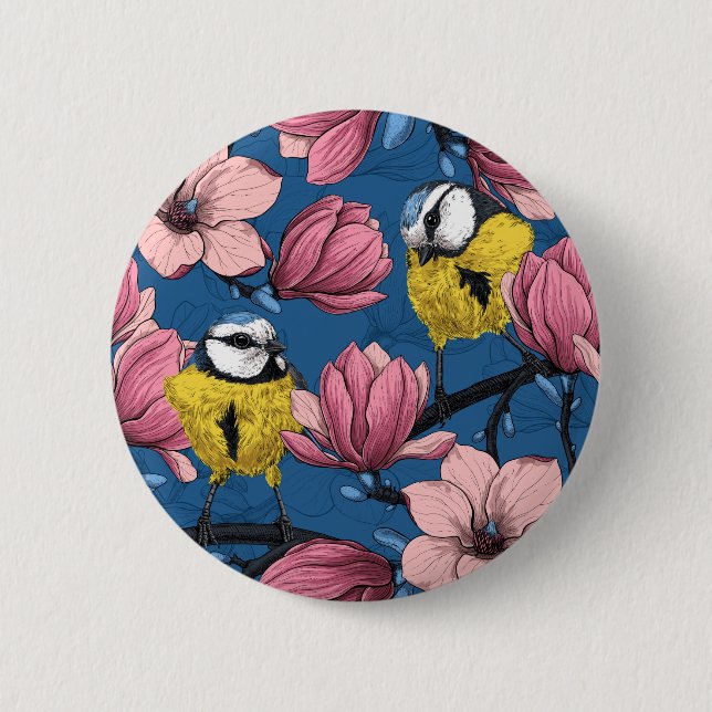 Badge Rond 5 Cm Heure du printemps (Devant)