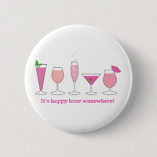 Badge Rond 5 Cm heure heureuse