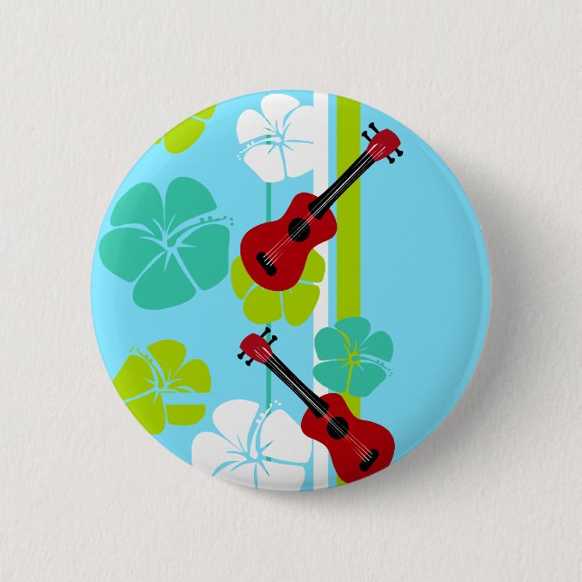Badge Rond 5 Cm Heure Ukulele ! (Devant)