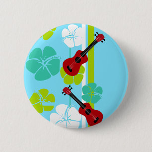 Badge Rond 5 Cm Heure Ukulele !