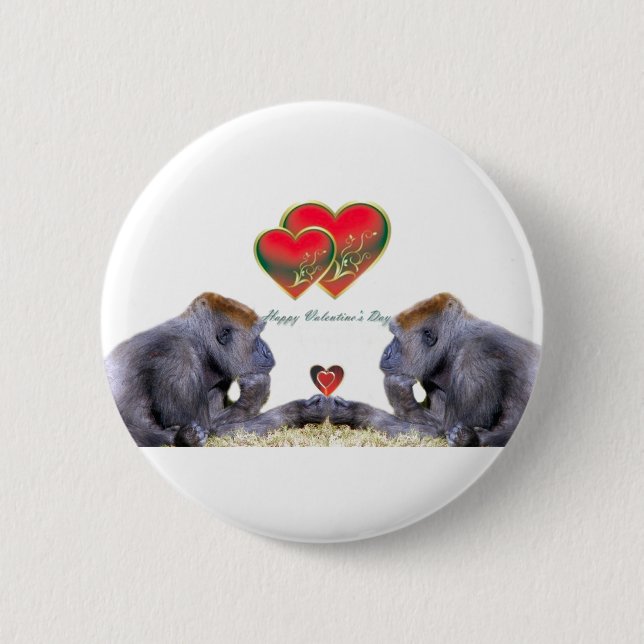 Badge Rond 5 Cm Heureuse Sainte-Valentin_ (Devant)