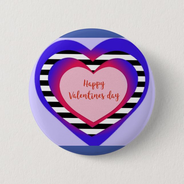 Badge Rond 5 Cm Heureuse Sainte-Valentin (Devant)