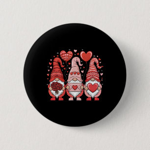 Badge Rond 5 Cm Heureuse Sainte-Valentin Gnomes Coeur mignonne Amo