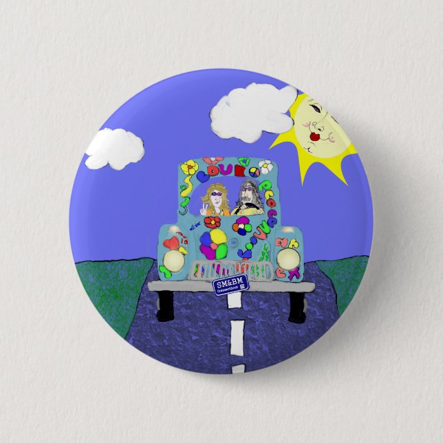 Badge Rond 5 Cm Heureusement pour toujours (Devant)