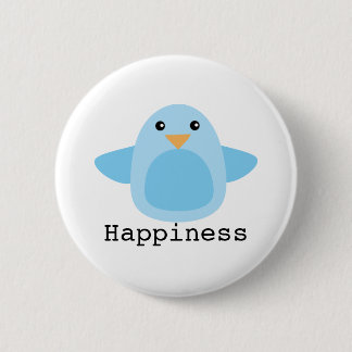 Badge Rond 5 Cm Heureux comme Bluebird