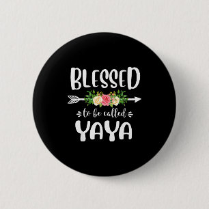 Badge Rond 5 Cm Heureux d'être appelé conception de flèche florale