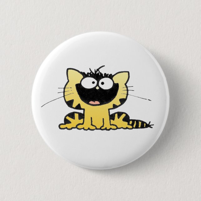 Badge Rond 5 Cm Heureux-Kitty (Devant)