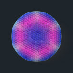 Badge Rond 5 Cm Hexagones de l'échelle de sirène holographique ros<br><div class="desc">Un design unique par Simply_Designed_Gifts. Ajoutez du texte pour customiser ce produit pour TOUTE occasion.</div>