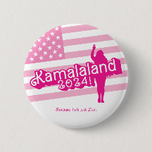 "Hi Kamala" - Bouton rond (slogan A)