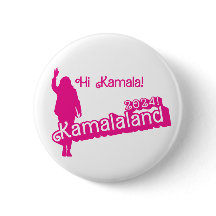 "Hi Kamala" - Bouton rond (slogan B)
