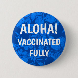 Badge Rond 5 Cm Hibiscus Pareau vacciné hawaïen en détresse