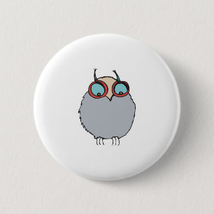 Badge Rond 5 Cm hibou bébé drôle