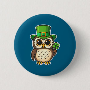 Badge Rond 5 Cm Hibou irlandais drôle jour de la Saint-Patrick por