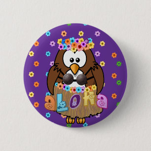 Badge Rond 5 Cm hibou wahine