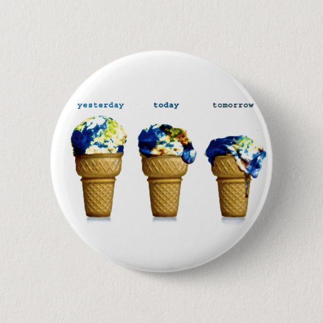 Badge Rond 5 Cm Hier aujourd'hui demain (Devant)