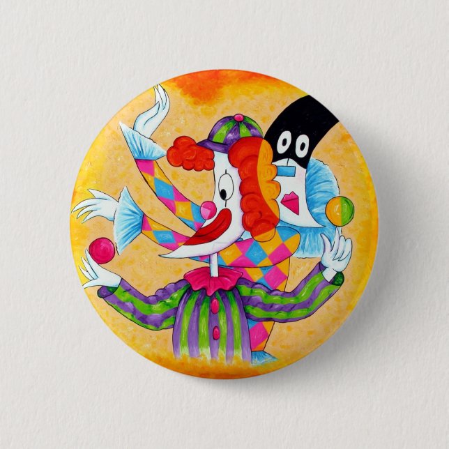 Badge Rond 5 Cm Hier et aujourd'hui (Devant)