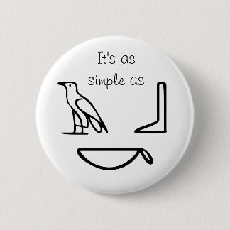 Badge Rond 5 Cm Hieroglypics