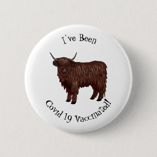 Badge Rond 5 Cm Highland cow