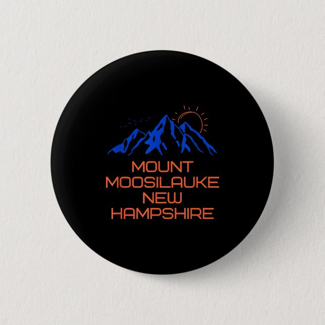 Badge Rond 5 Cm Hiking Mount Moosilauke New Hampshire Mountain Cli (Devant)