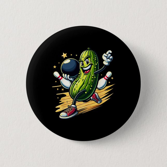 Badge Rond 5 Cm Hilarious Bowling Pickle (Devant)