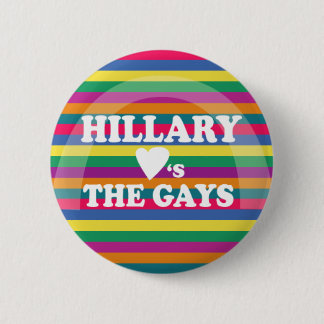Badge Rond 5 Cm Hillary aime les homosexuels
