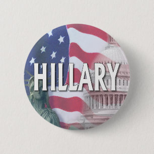 Badge Rond 5 Cm Hillary Clinton