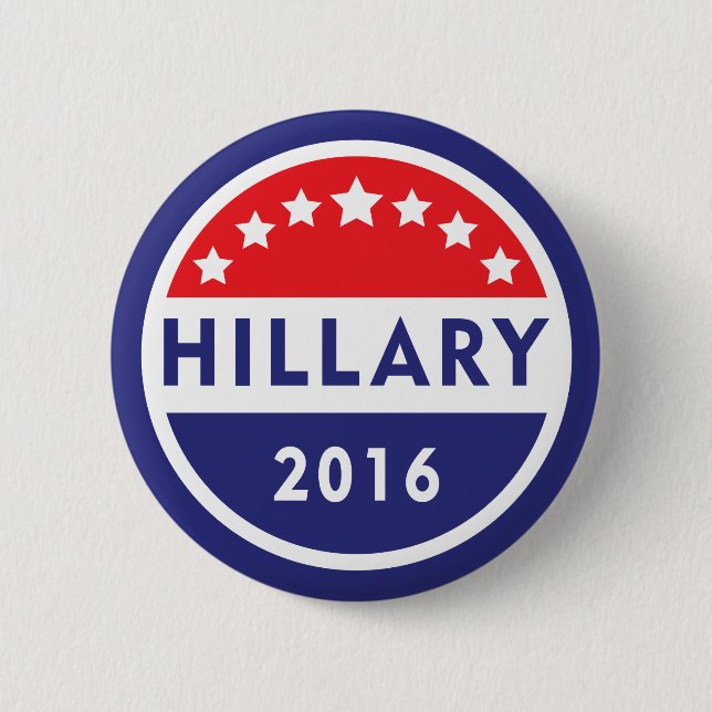 Badge Rond 5 Cm Hillary Clinton 16 Bouton (Devant)