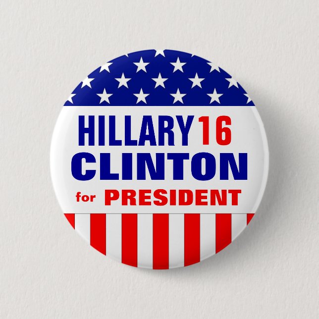 BADGE ROND 5 CM HILLARY CLINTON 2016 (Devant)