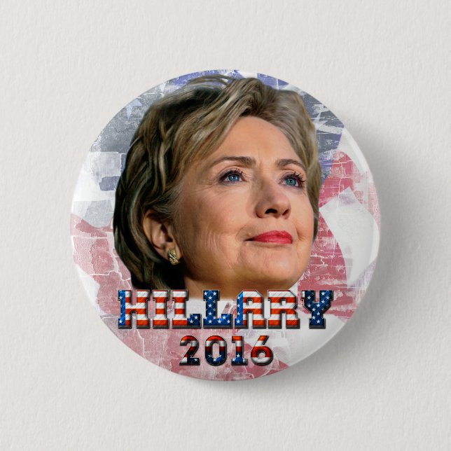 Badge Rond 5 Cm Hillary Clinton 2016 (Devant)