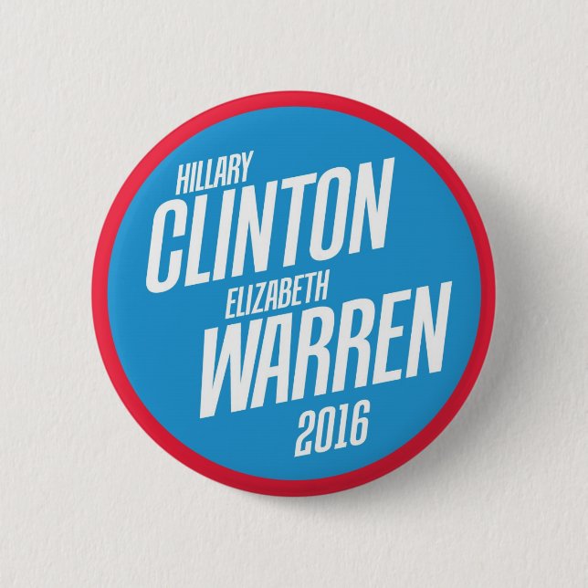 Badge Rond 5 Cm Hillary Clinton - bouton des terriers 2016 (Devant)