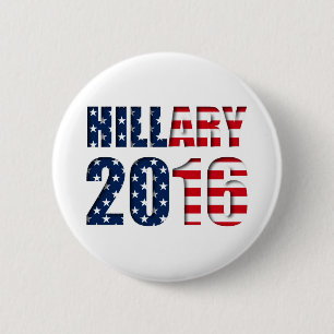 Badge Rond 5 Cm Hillary Clinton pour le président 2016 bouton