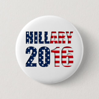 Badge Rond 5 Cm Hillary Clinton pour le président 2016 bouton