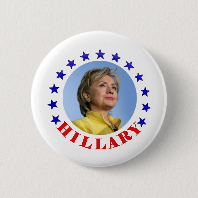 Badge Rond 5 Cm Hillary Clinton pour Presidenty 2016 (Devant)