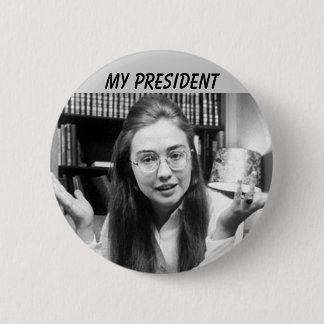 BADGE ROND 5 CM HILLARY CLINTON, PRÉSIDENT