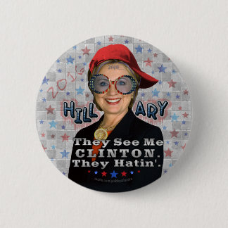 Badge Rond 5 Cm Hillary Clinton Président 2016 élection drôle