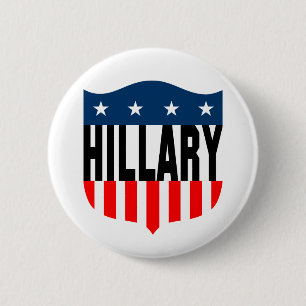 Badge Rond 5 Cm hillary clinton : stars & rayures :