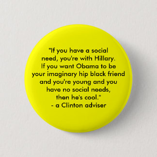 Badge Rond 5 Cm Hillary contre Obama