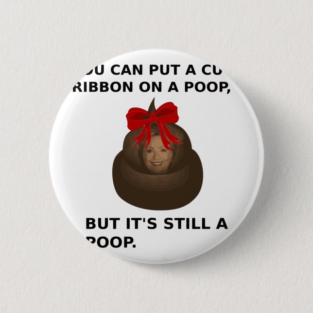 Badge Rond 5 Cm Hillary Poop (Devant)