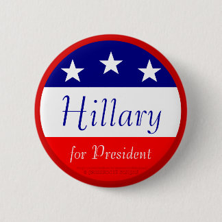 Badge Rond 5 Cm Hillary pour le président