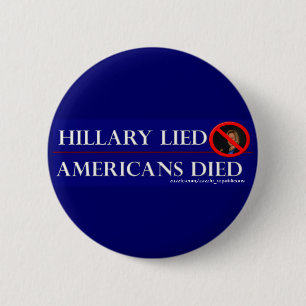 BADGE ROND 5 CM HILLARY S'EST TROUVÉE DES AMÉRICAINS EST MORTE